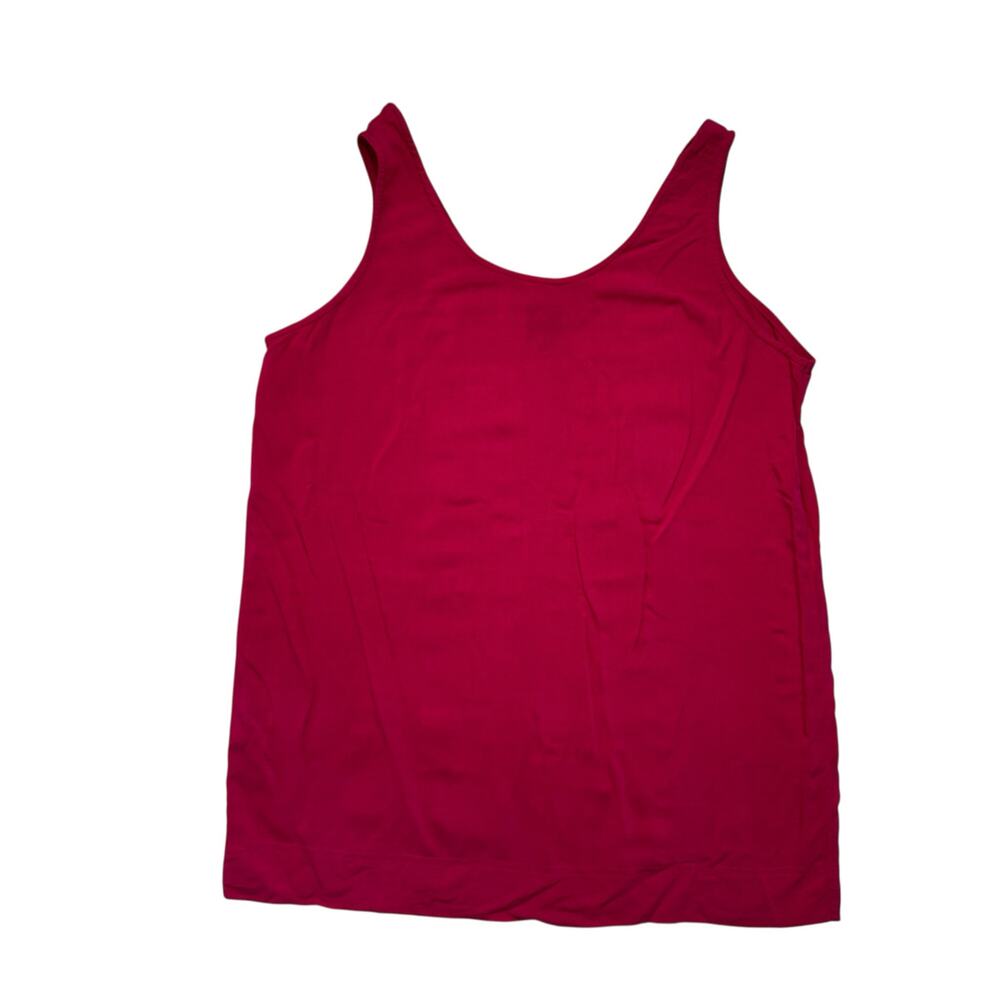 Vintage 1990s GAP Hot Pink Rayon Tank Top Size Large Mens Relaxed